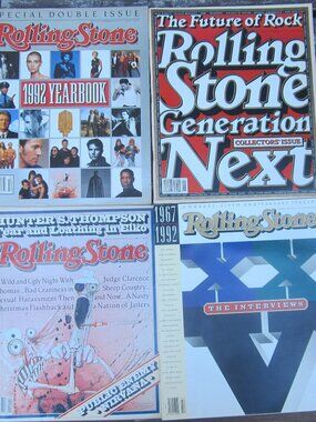 4 Special Edition Rolling Stone Magazines-1990's Hunter S. Thompson 25th anniv